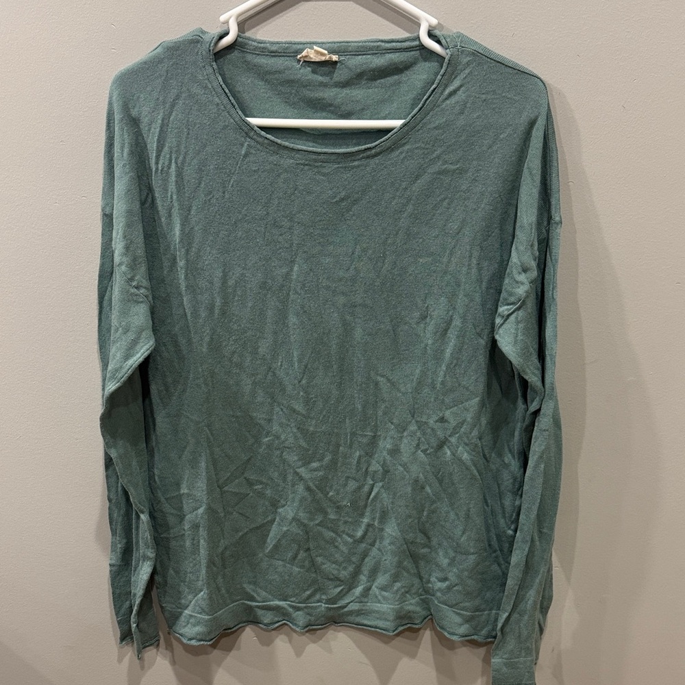 Hem & Thread Sea Green Long Sleeve Top